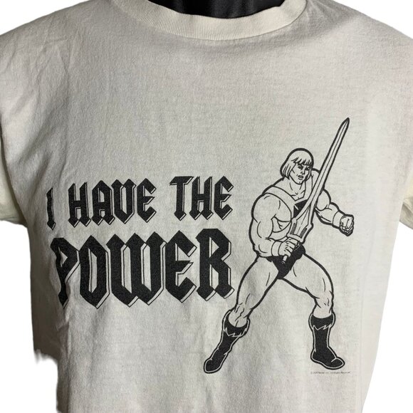 Masters of the Universe He Man T Shirt S White Vintage Crewneck Short Sleeves - Picture 2 of 7